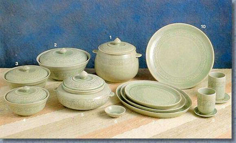 Celadon Tableware, Dinner Set