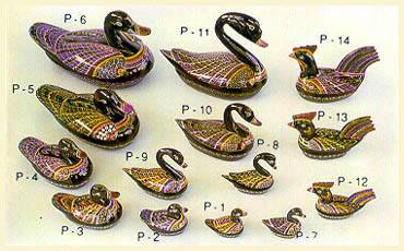 Lacquerware -  Boxes (Duck, Swan, Chicken)