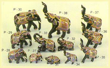 Lacquerware - Elephant Figurines