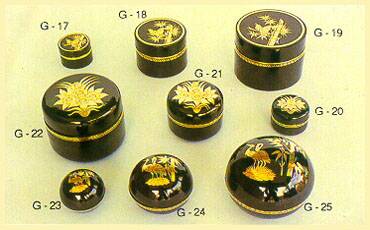 Lacquerware - Boxes (Round Shaped)