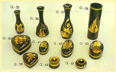 Lacquerware - Vases, Boxes (Heart Shaped, Oval)