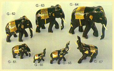 Lacquerware - Elephant Figurines